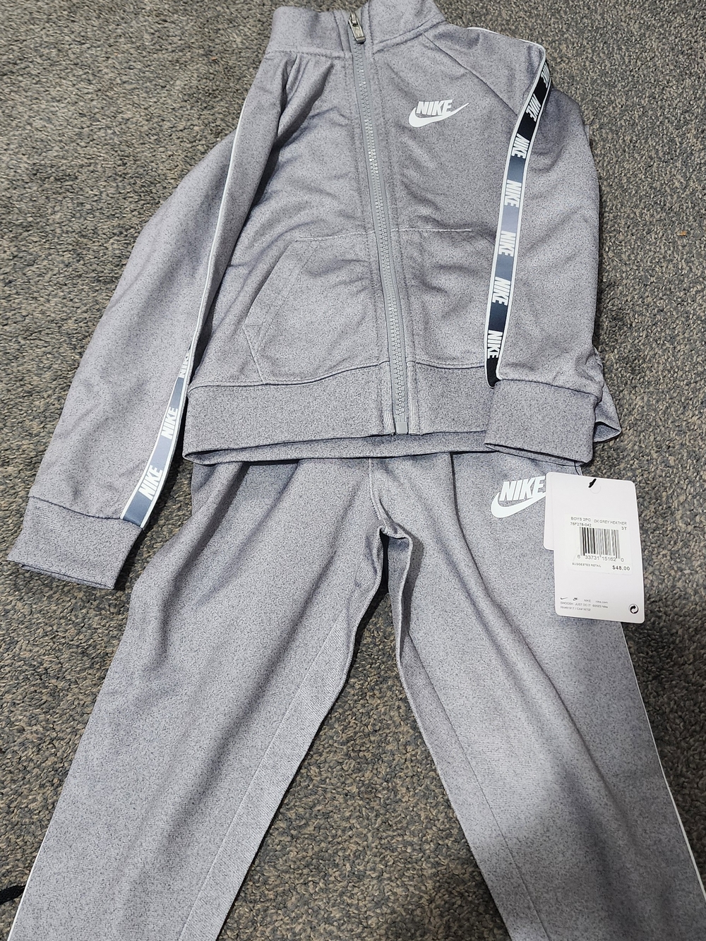 Nike Kids Gray Full-Zip Track Jacket & Joggers Set